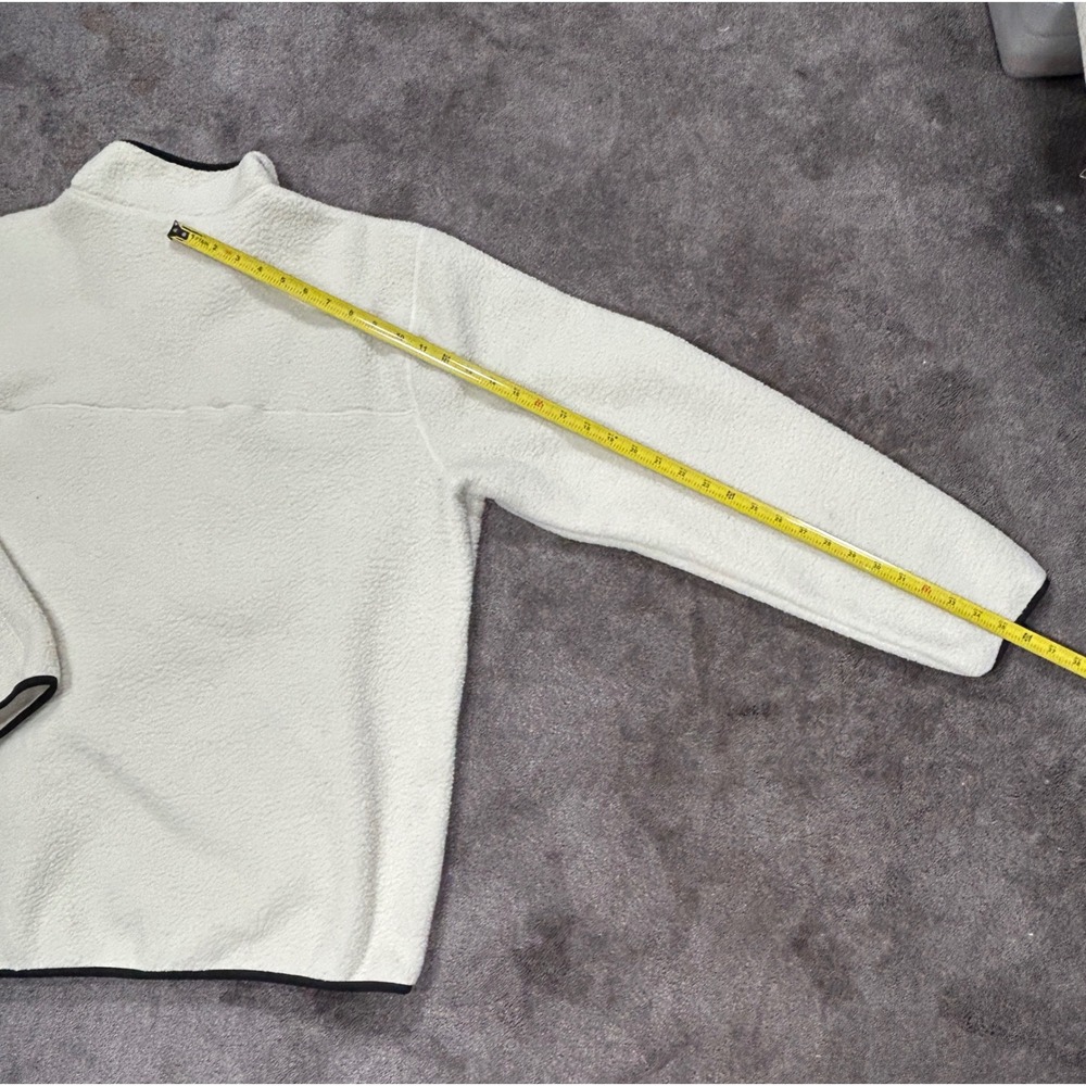 Mountain Hardwear Fleece Pullover Mens XL White Solid Half Zip Sherpa Jacket - Picture 12 of 13